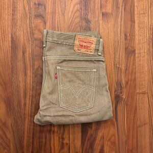 Levis 511 Khaki Denim Size 34x32